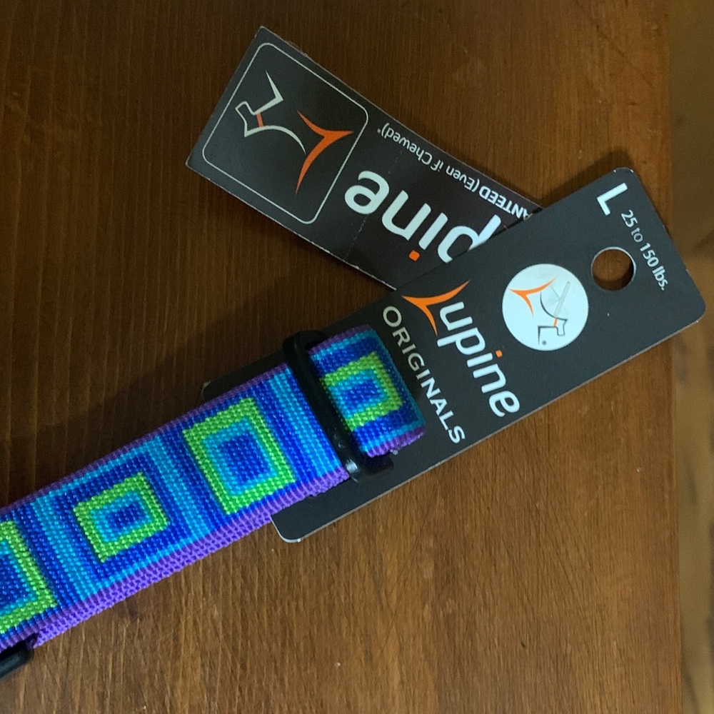 Lupine Originals - NWT! Blue ,Green, Purple (Sea Glass) Dog Collar. 12”-20”